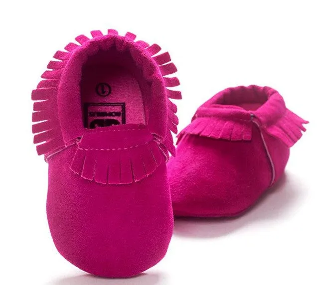 2016 New Suede Tassel Bow pu leather Newborn Baby Infant Toddler baby Moccasins Soft Mocc Bebe Non-slip Prewalker Baby Shoes