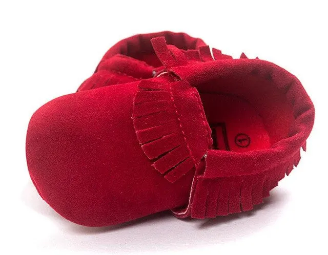 2016 New Suede Tassel Bow pu leather Newborn Baby Infant Toddler baby Moccasins Soft Mocc Bebe Non-slip Prewalker Baby Shoes