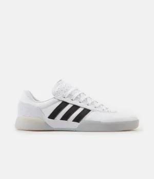 Adidas City Cup Shoes - White / Core Black / Light Solid Grey