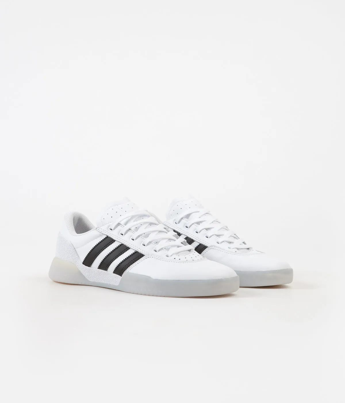 Adidas City Cup Shoes - White / Core Black / Light Solid Grey