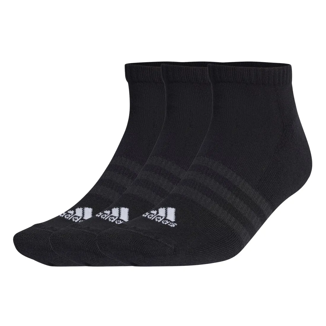 ADIDAS CUSHIONED LOW-CUT SOCKS 3 PAIRS BLACK