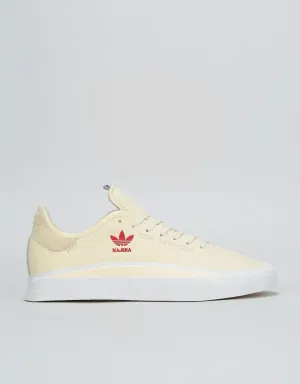 adidas Sabalo x Diego Skate Shoes - Cream/White/White/Powder Red