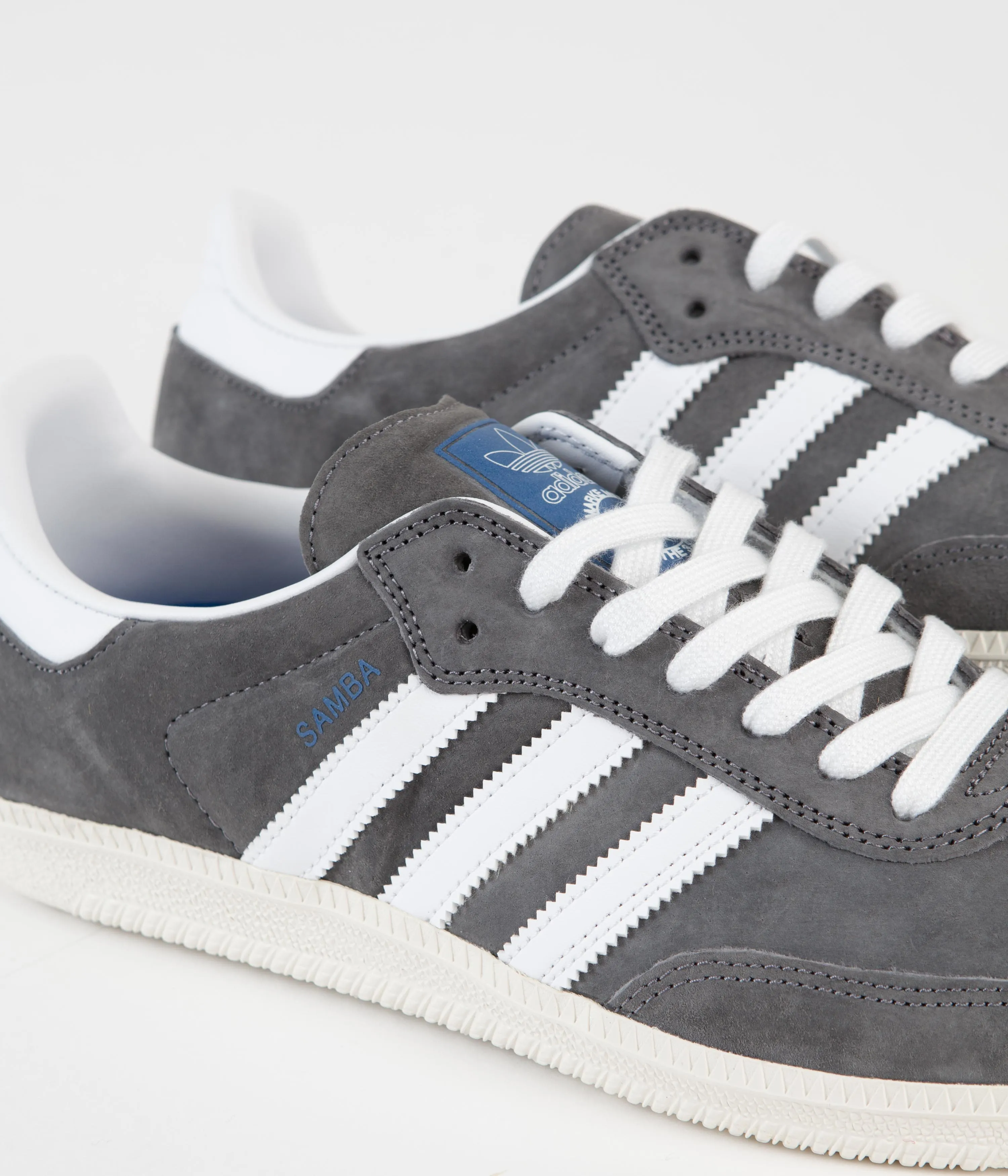 Adidas Samba Adv Shoes - Grey Five / FTWR White / Bluebird