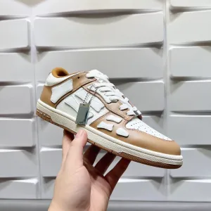 AMR Skel Top Low Brown and White Sneakers-157