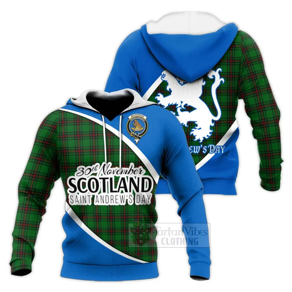 Beveridge Family Crest Tartan Knitted Hoodie Celebrate Saint Andrew's Day in Style