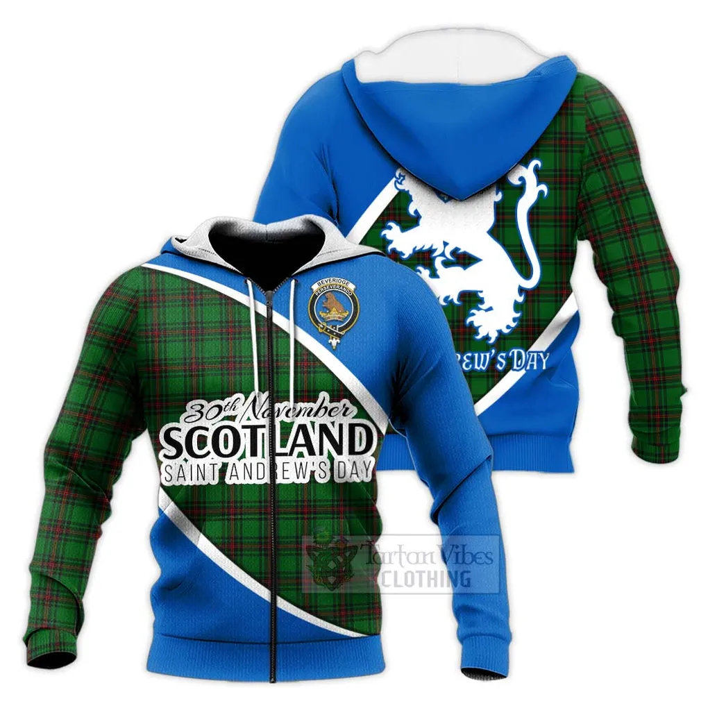 Beveridge Family Crest Tartan Knitted Hoodie Celebrate Saint Andrew's Day in Style