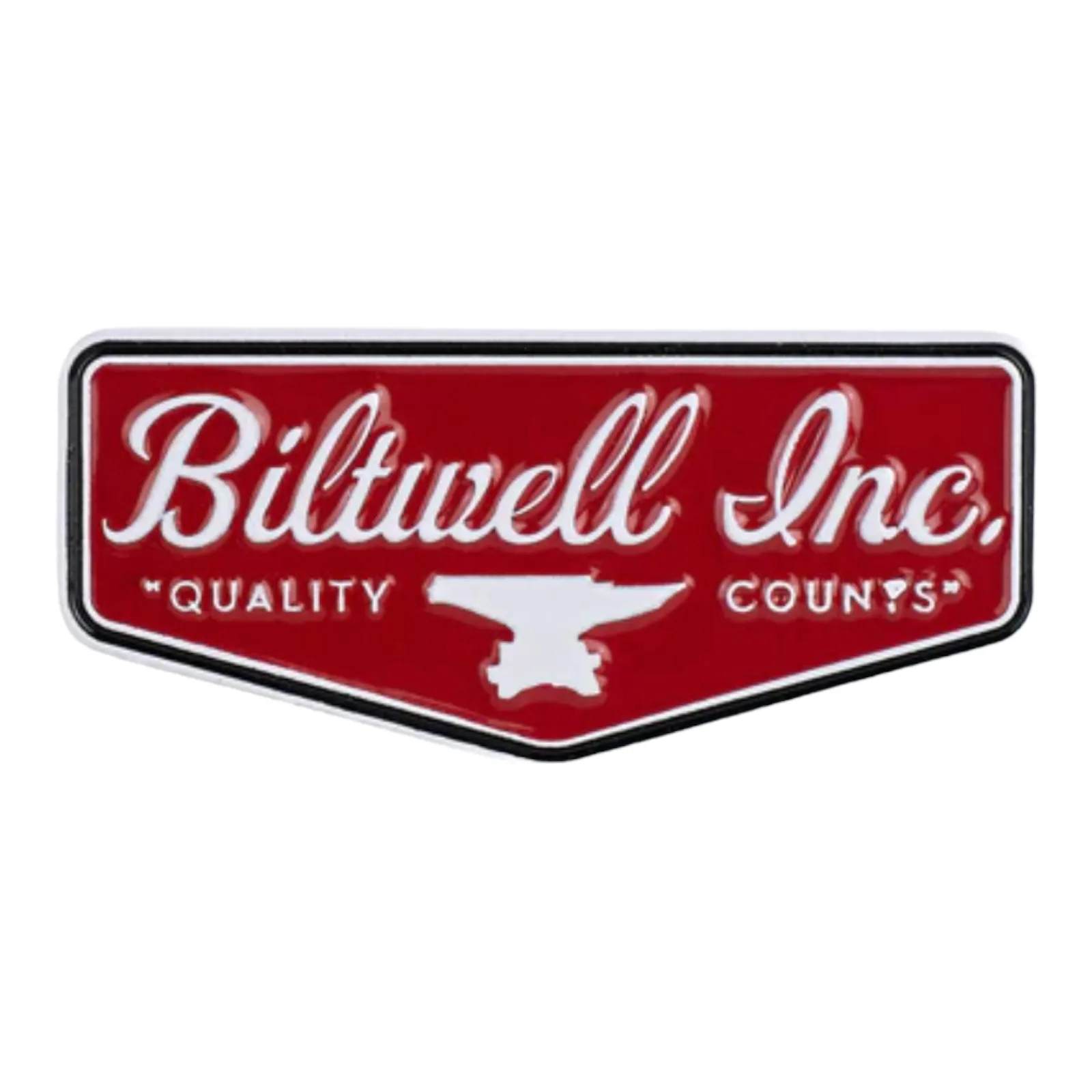 Biltwell Enamel Pin - Shield Red/White