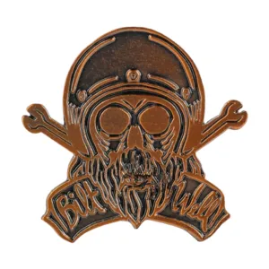 Biltwell Enamel Pin - Skull Bronze