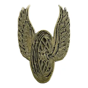 Biltwell Enamel Pin - Winged Wheel Brass