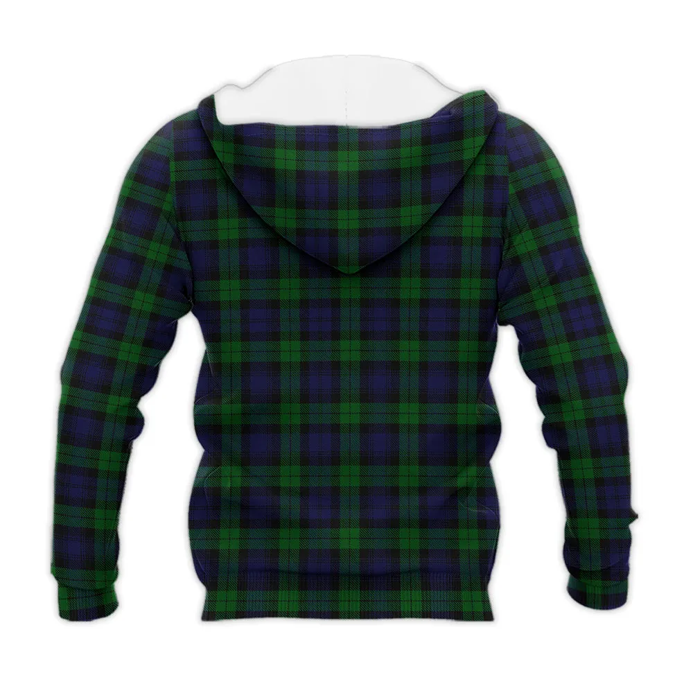 Black Watch Tartan Knitted Hoodie