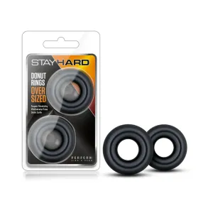 Blush Stay Hard Donut Rings Oversized Cockring 2-Pack Black