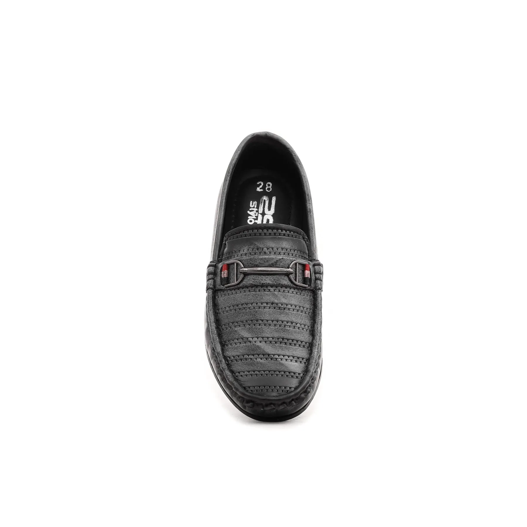 Boys Black Formal Moccasin KD0435