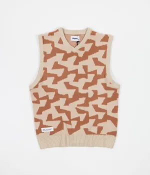 Butter Goods Mohair Knitted Vest - Brown / Tan