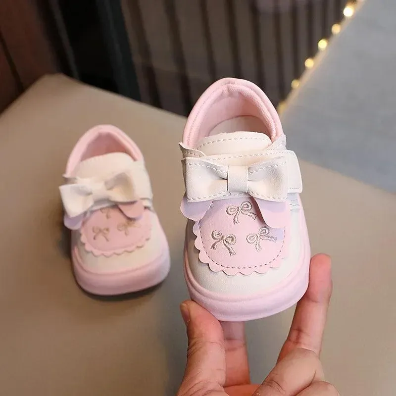 Children's Casual Shoes for Girls - Adorable Flat with Sweet Bow - TSS282