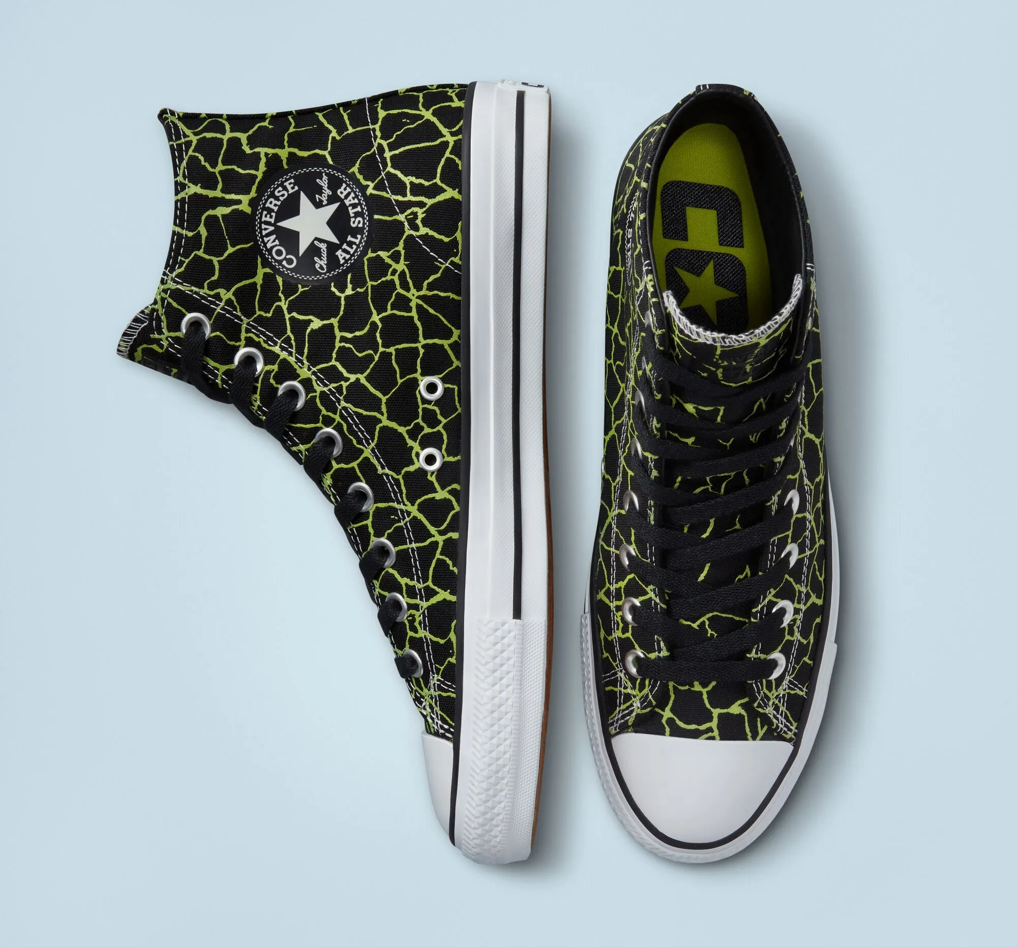 CONVERSE CONS CHUCK TAYLOR ALL STAR PRO HI BLACK/LIME TWIST/WHITE