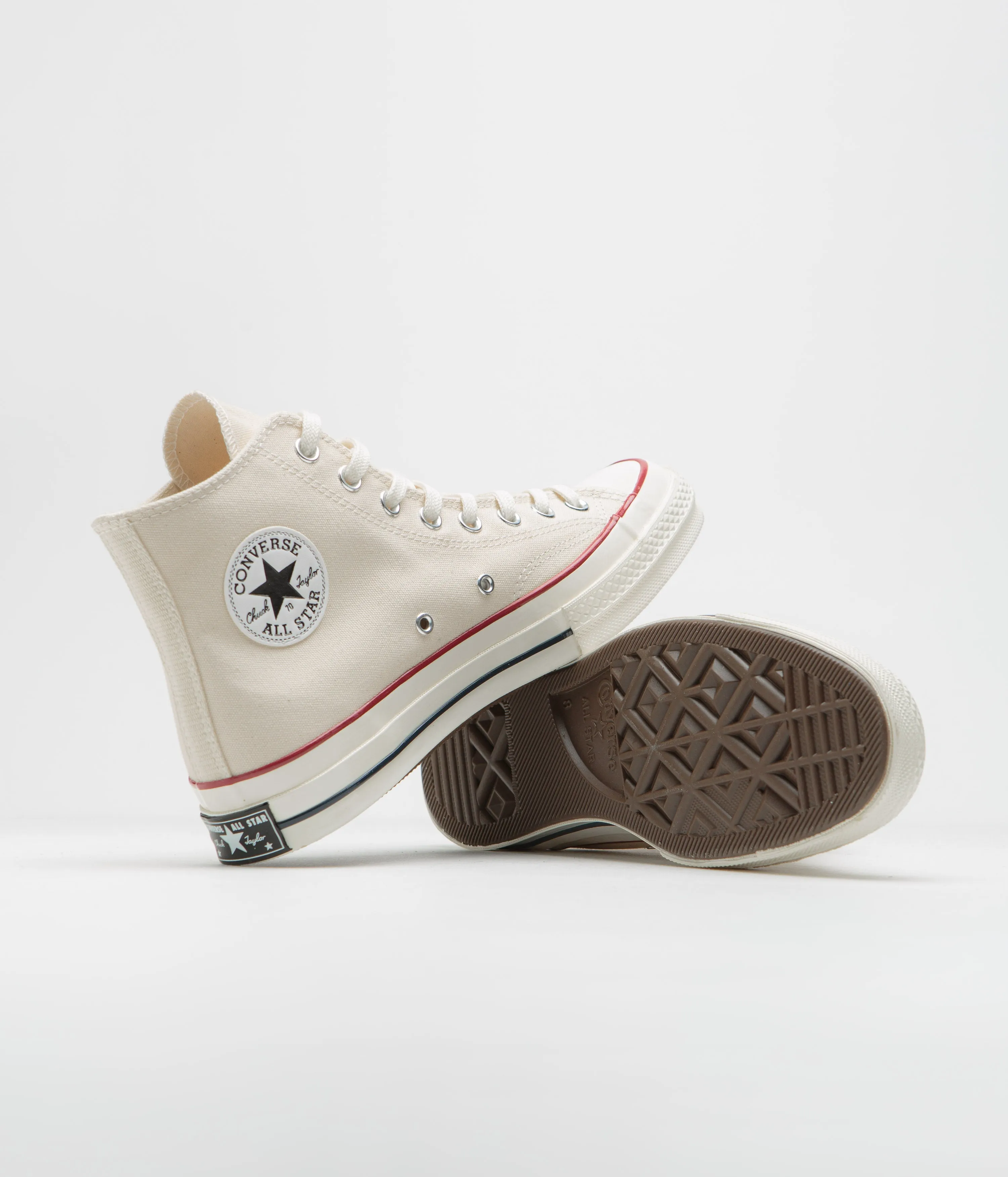 Converse CTAS 70's Hi Shoes - Parchment / Garnet / Egret