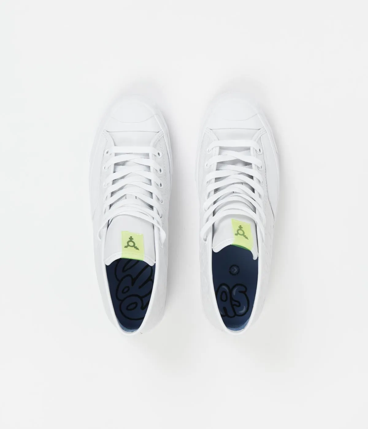 Converse JP Pro Mid Lambda Emboss Shoes - White / Chambray Blue / White