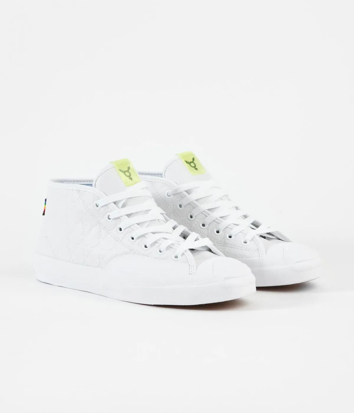 Converse JP Pro Mid Lambda Emboss Shoes - White / Chambray Blue / White