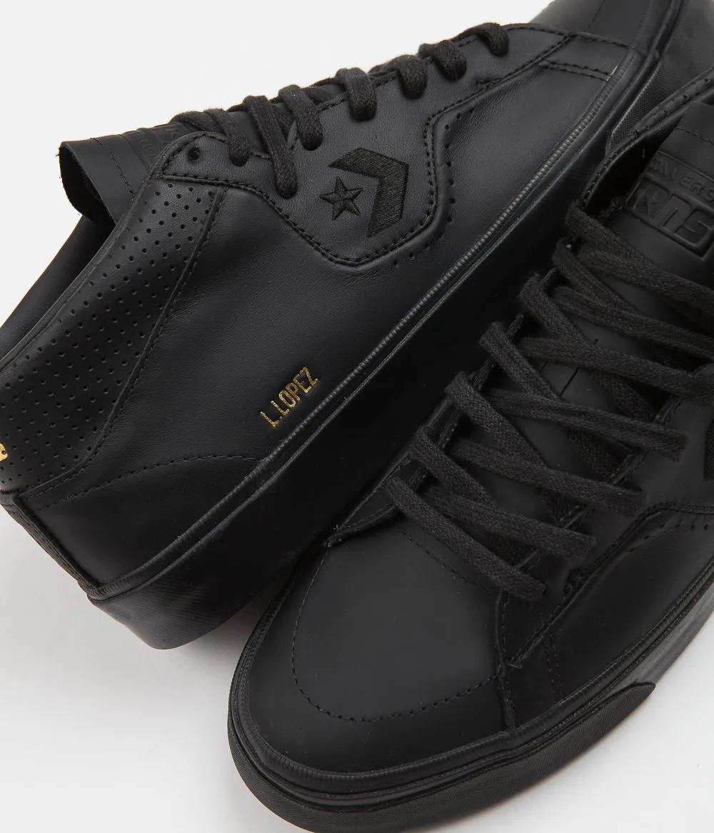 Converse Louie Lopez Pro Mono Leather Shoes - Black / Black / Black