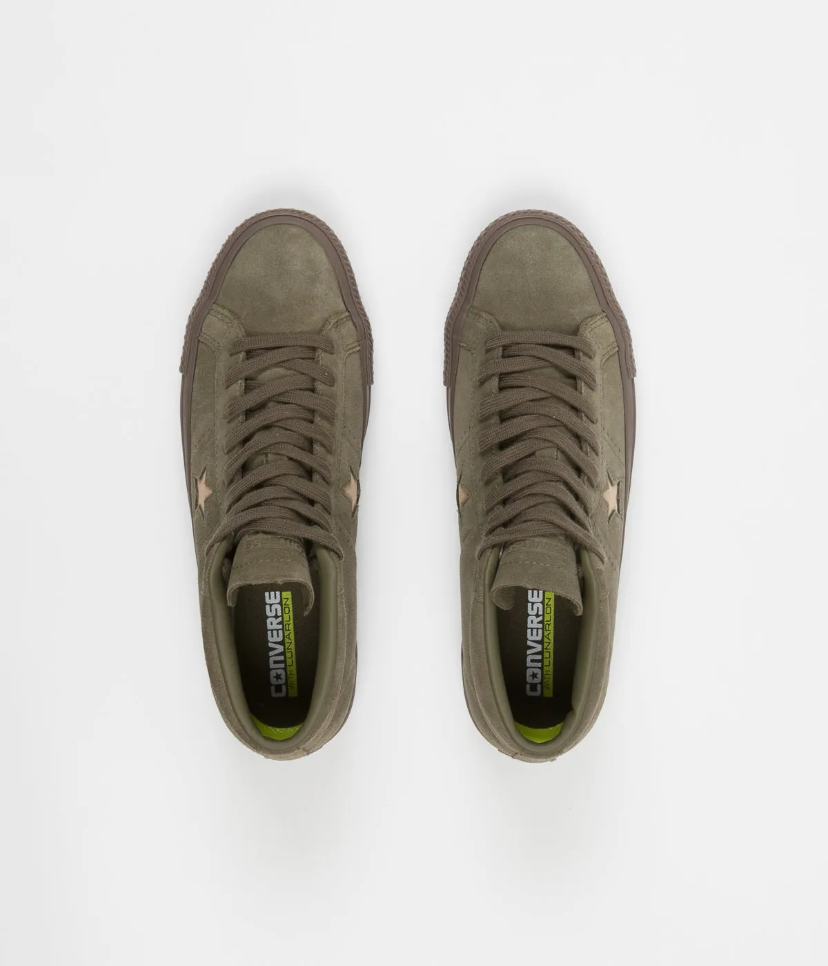 Converse One Star Pro Mid Shoes - Medium Olive / Light Fawn