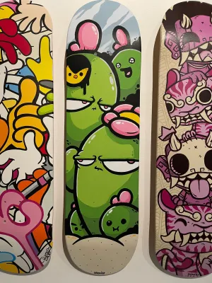 Deck the Halls - Birdmilk - "Bunch of Pricks" - Skatedeck