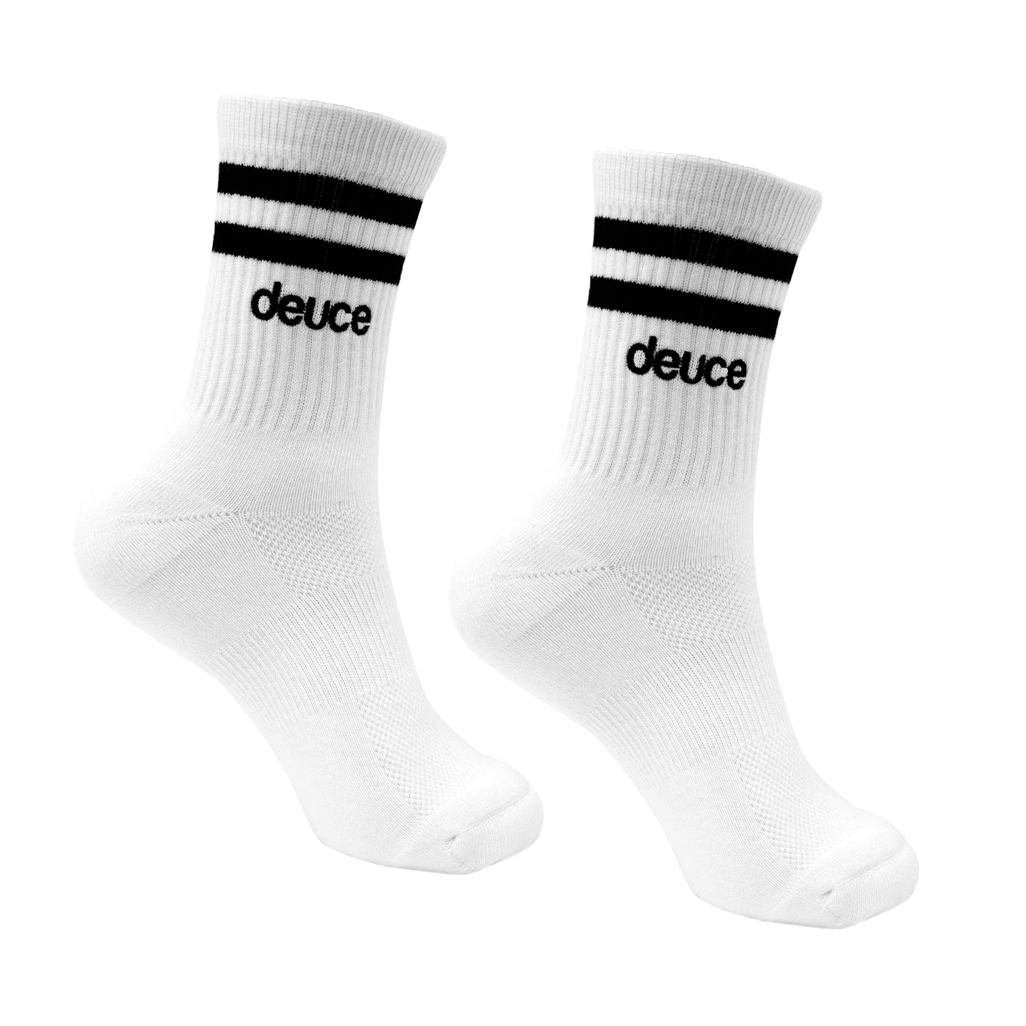 Deuce Mid Stripe Socks | White