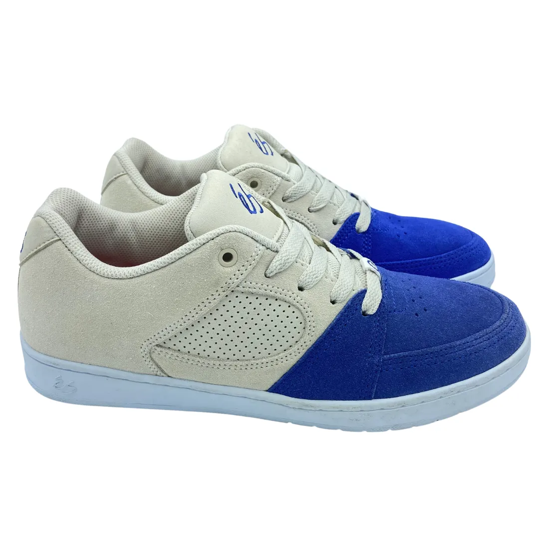 DISCOLORED eS Skateboarding Accel Slim Skate Shoes White / Blue NO BOX