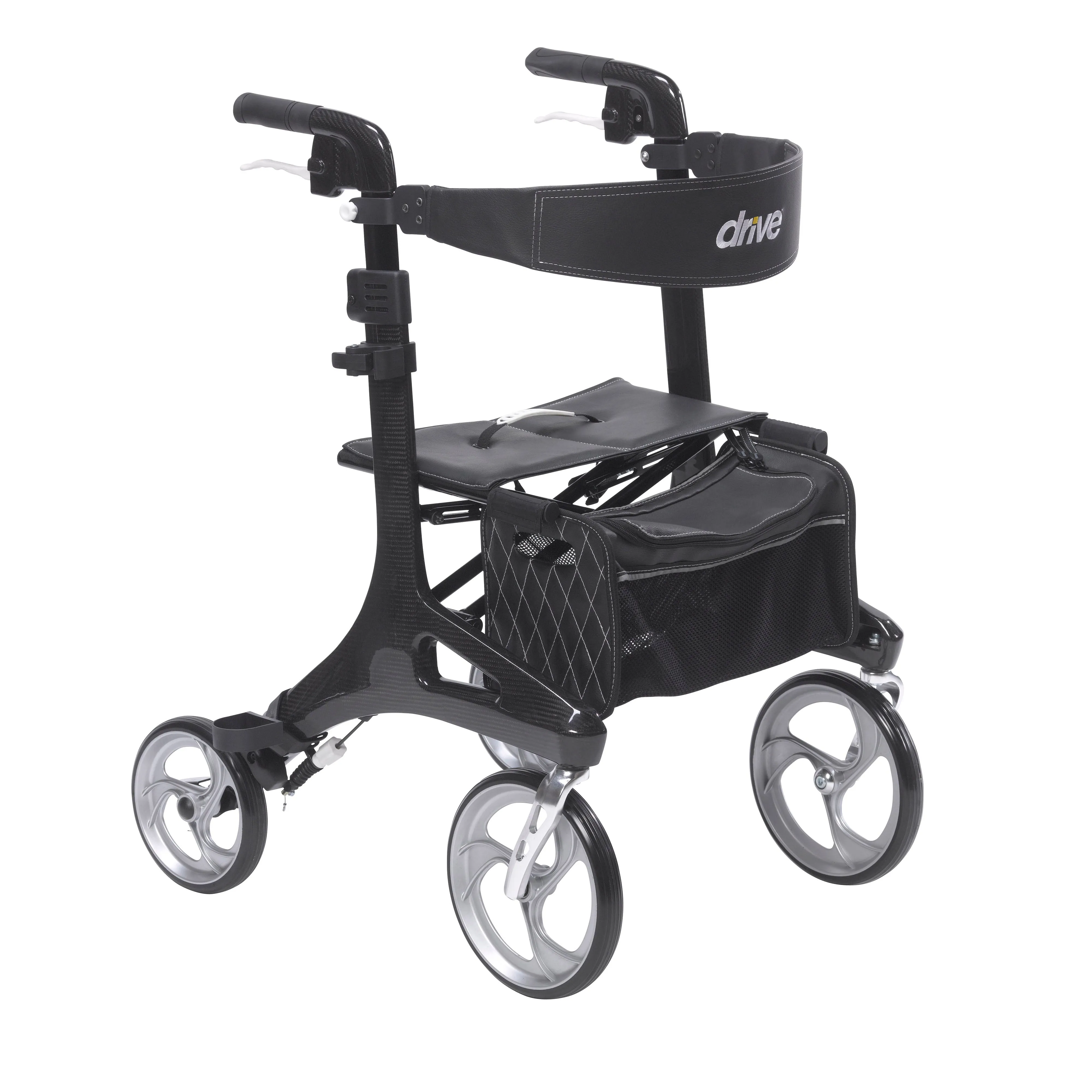 Drive Medical rtl10266cf Nitro Elite CF Carbon Fiber Walker Rollator, Black