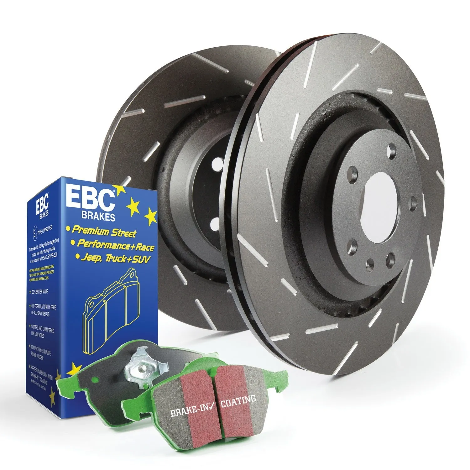 EBC Brakes S2KF1066 S2 Kits Greenstuff 2000 and USR Rotors