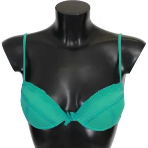 Ermanno Scervino Luxurious Green Cotton Push Up Bra