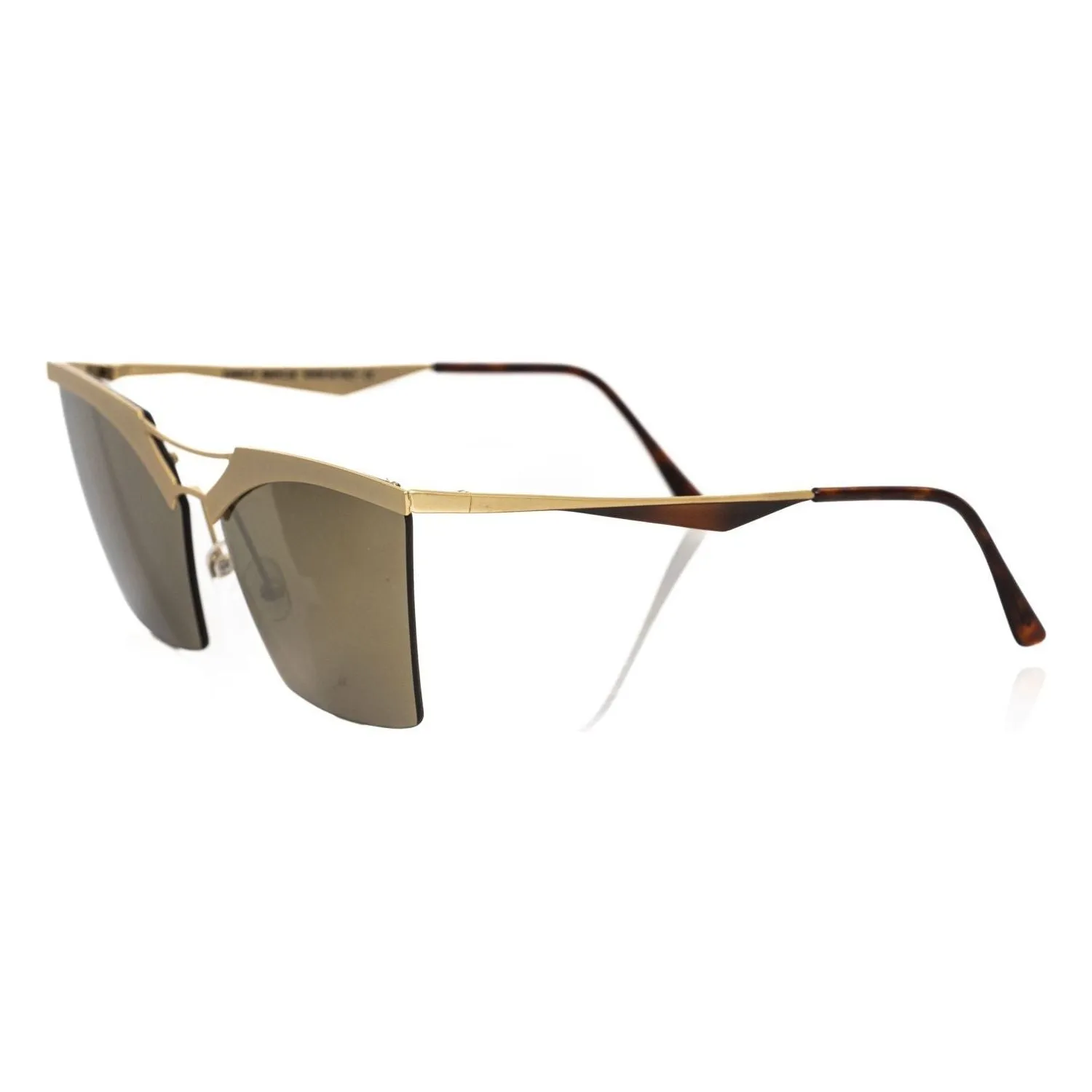 Frankie Morello Gold Metallic Women Sunglass