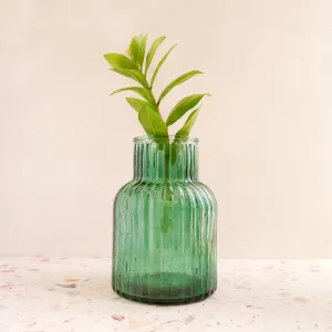 Glass Vase - Retro Green