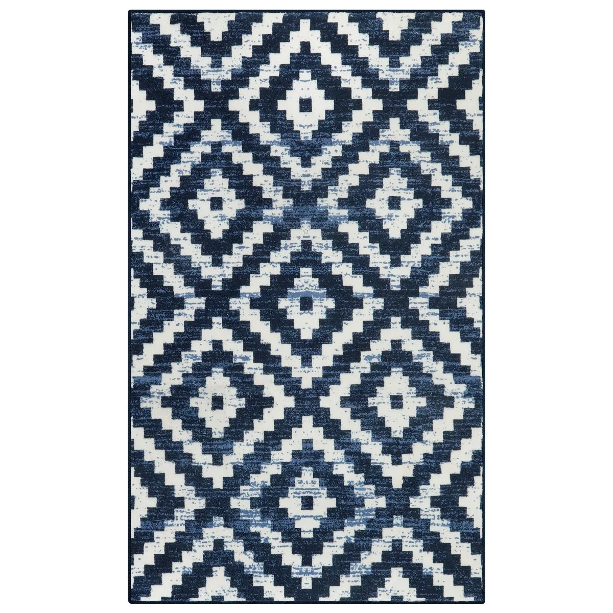 Joanne Modern Moroccan Geometric Kilim Blue Rug