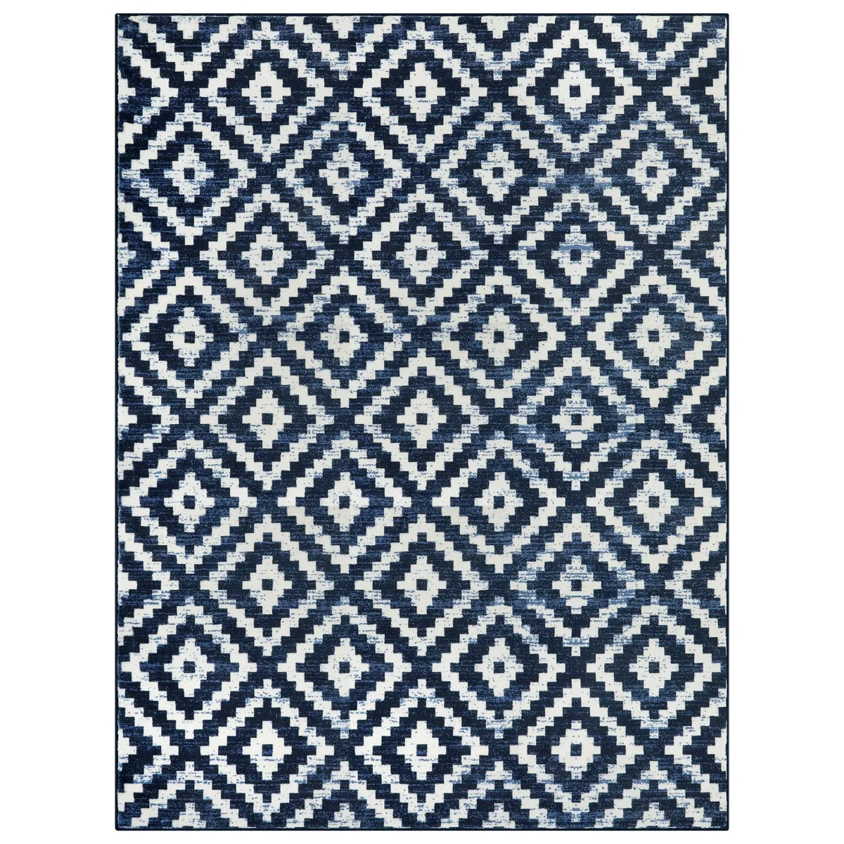 Joanne Modern Moroccan Geometric Kilim Blue Rug