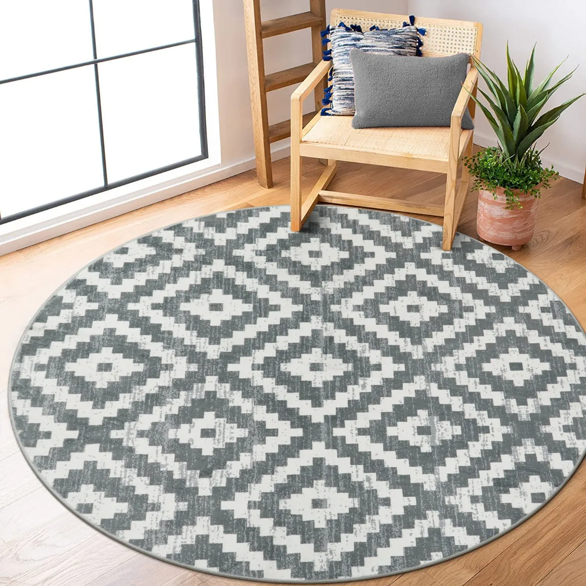 Joanne Modern Moroccan Geometric Kilim Grey Rug