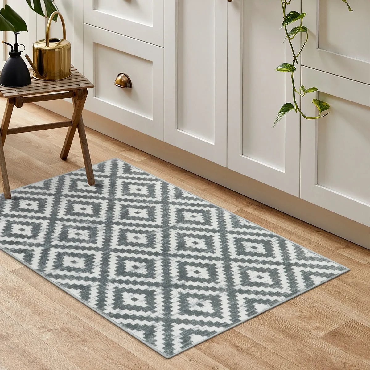 Joanne Modern Moroccan Geometric Kilim Grey Rug