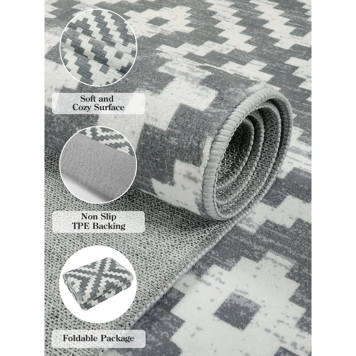 Joanne Modern Moroccan Geometric Kilim Grey Rug