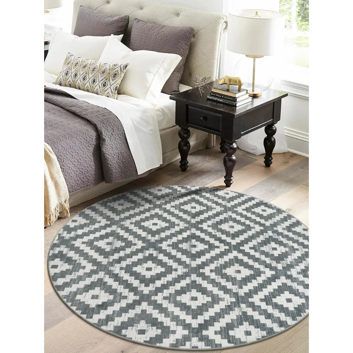 Joanne Modern Moroccan Geometric Kilim Grey Rug