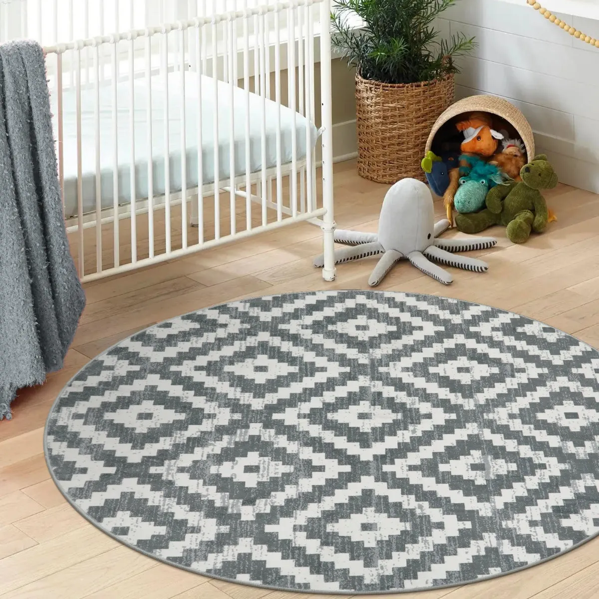 Joanne Modern Moroccan Geometric Kilim Grey Rug