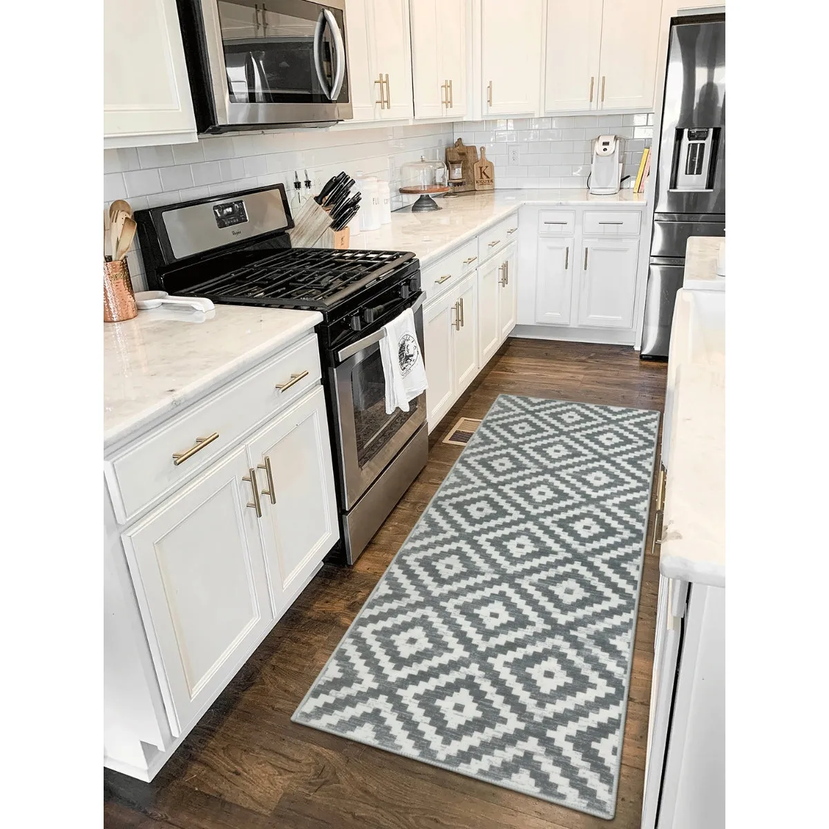 Joanne Modern Moroccan Geometric Kilim Grey Rug