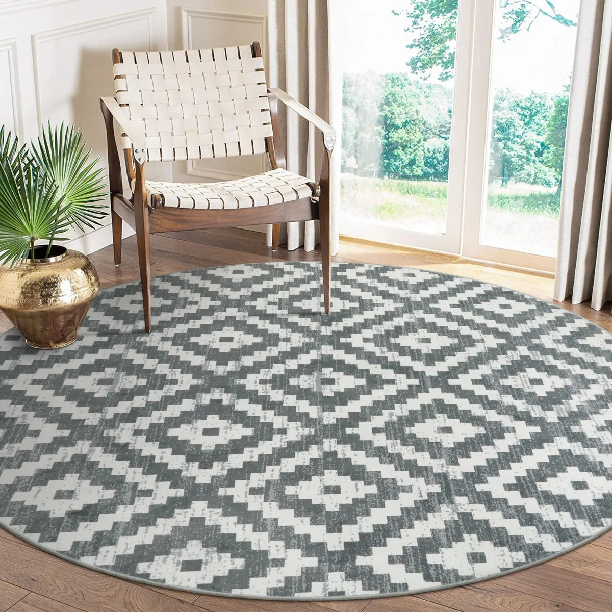 Joanne Modern Moroccan Geometric Kilim Grey Rug