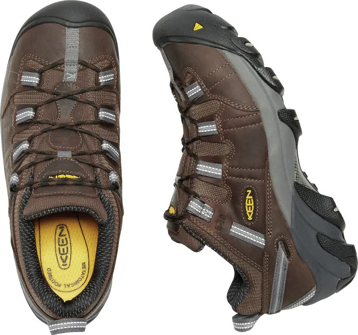 'Keen Utility' Men's Detroit Low ESD Steel Toe - Brown / Grey