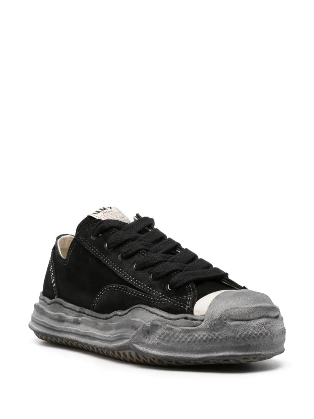 Maison Mihara Yasuhiro HANK / original sole silicon coating Low-Top sneaker - Black/Black