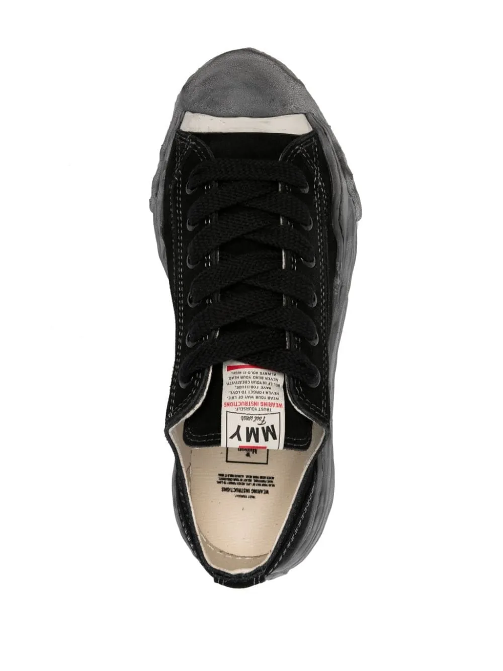 Maison Mihara Yasuhiro HANK / original sole silicon coating Low-Top sneaker - Black/Black