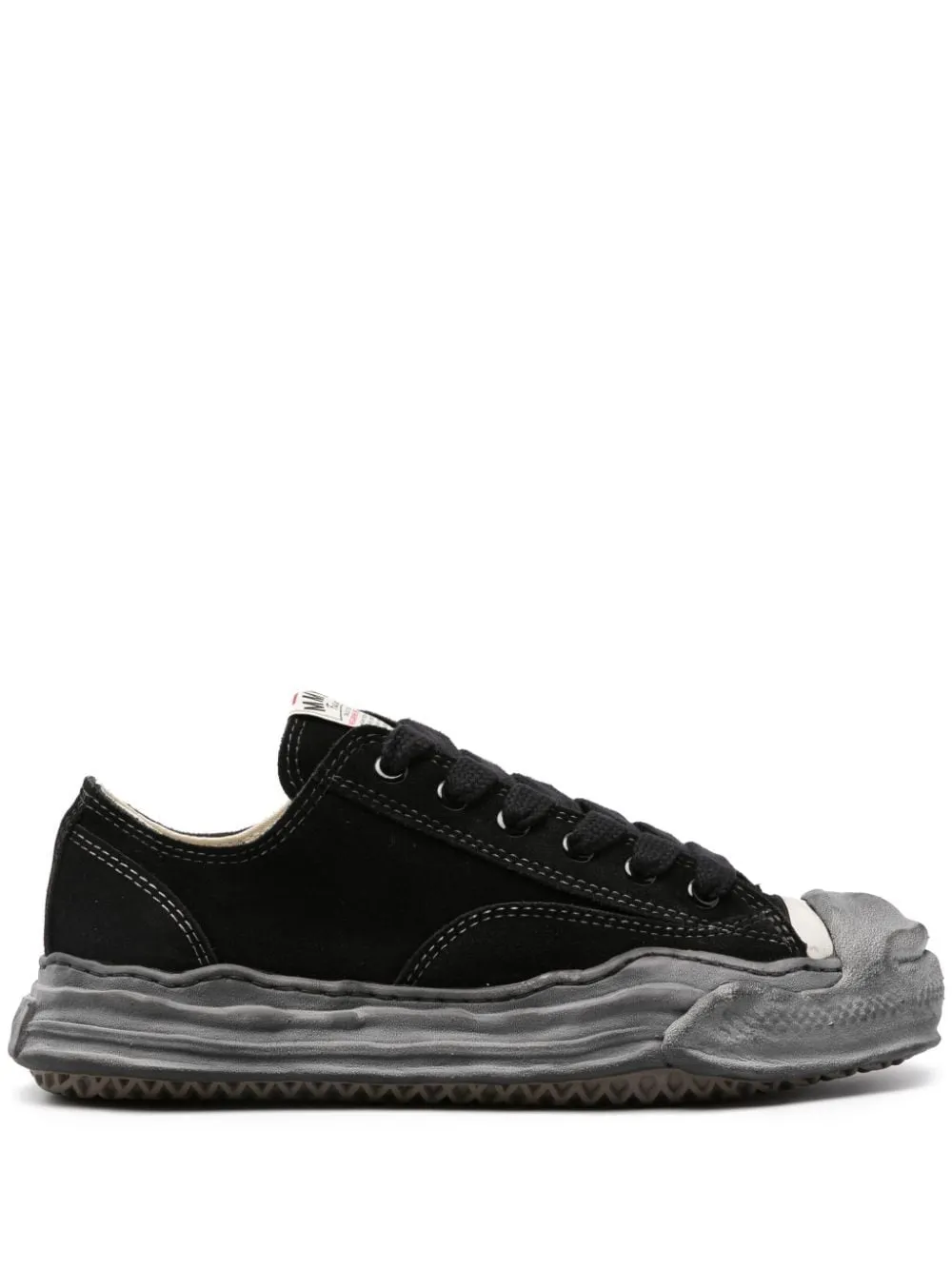 Maison Mihara Yasuhiro HANK / original sole silicon coating Low-Top sneaker - Black/Black