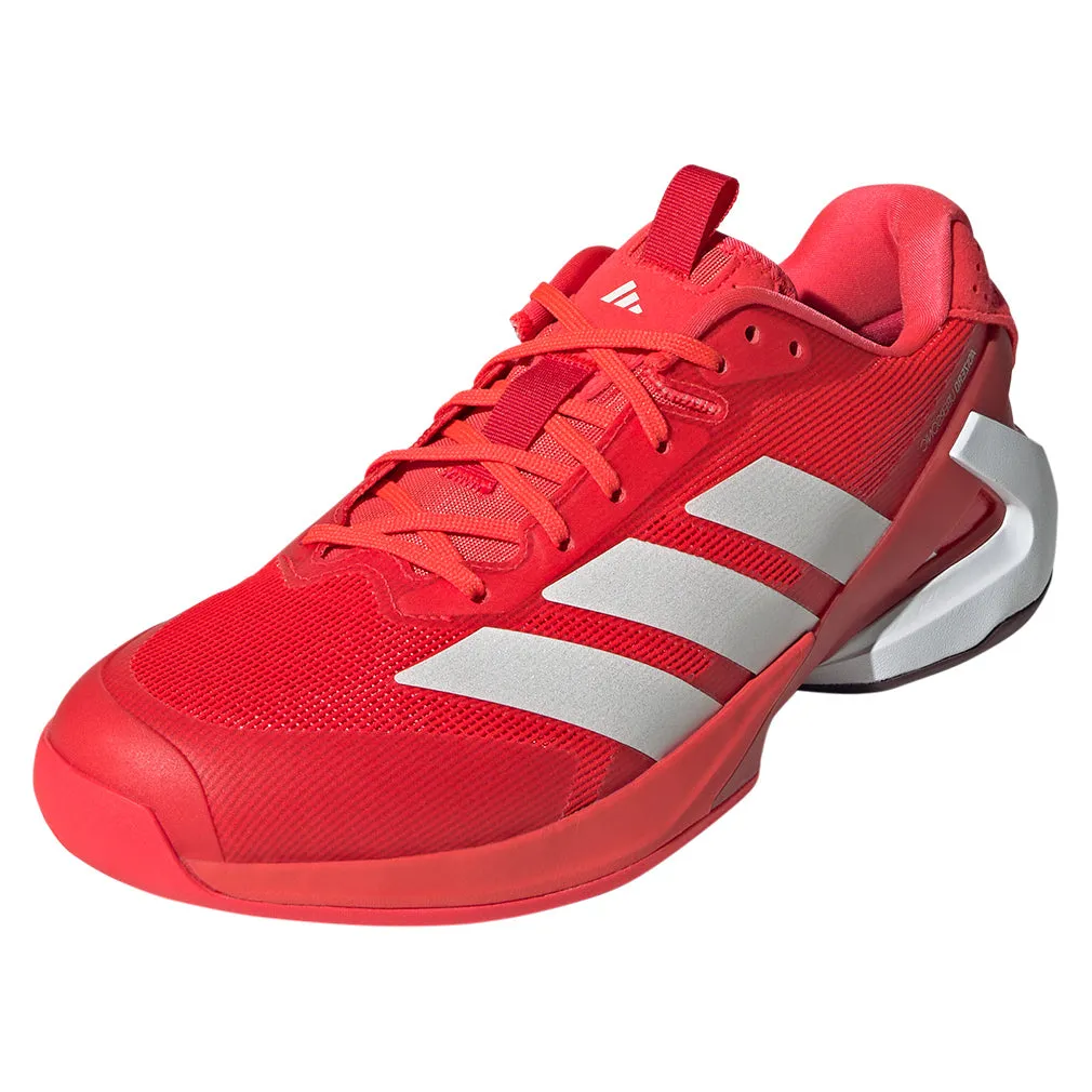 Men`s Adizero Ubersonic 5 Tennis Shoes Lucid Red and Zero Metallic