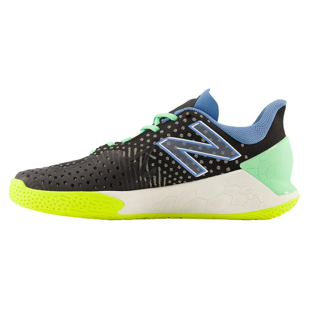 Men`s Fresh Foam X Lav v2 D Width Tennis Shoes Black and Heritage Blue