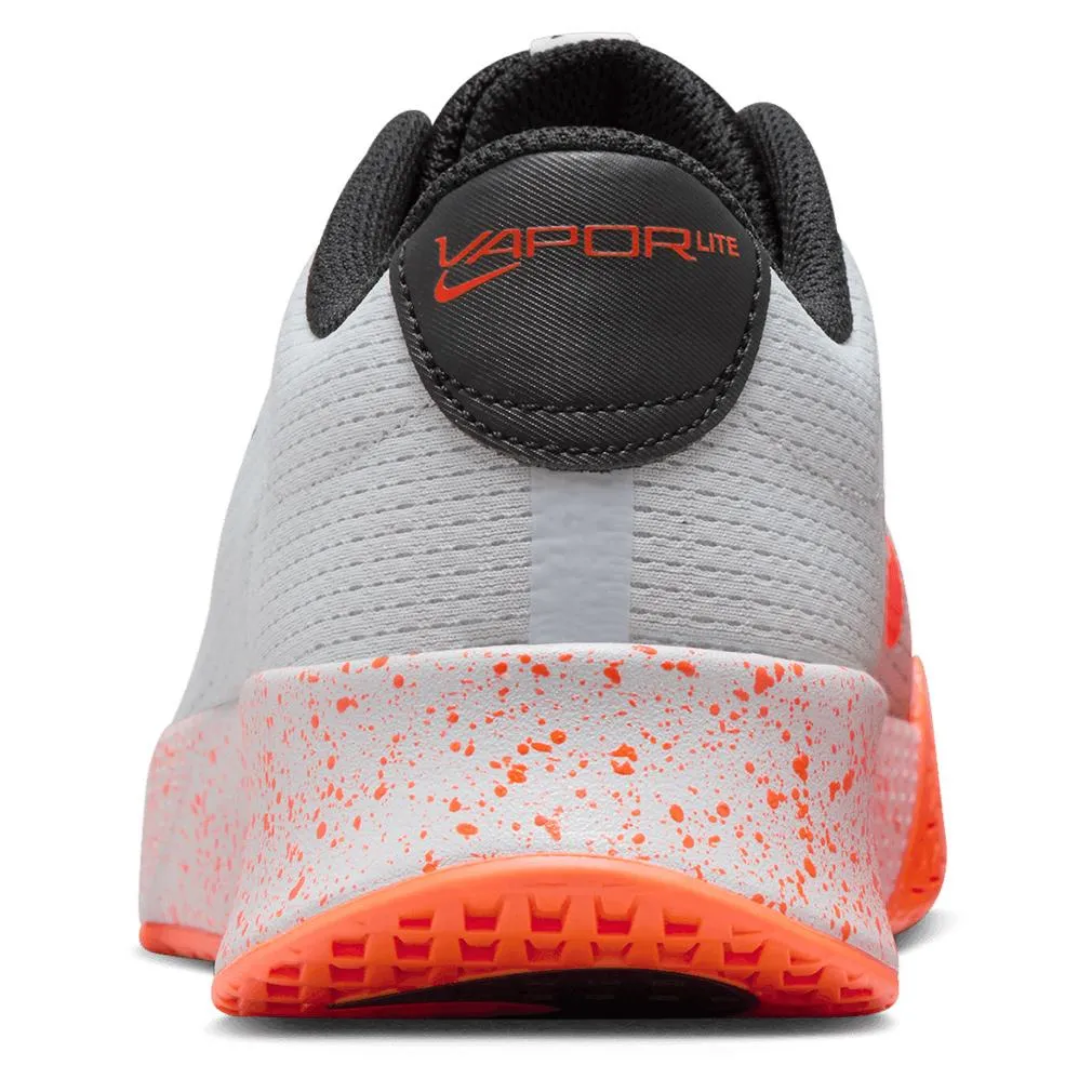 Mens Vapor Lite 2 Premium Tennis Shoes Pure Platinum and Hyper Crimson