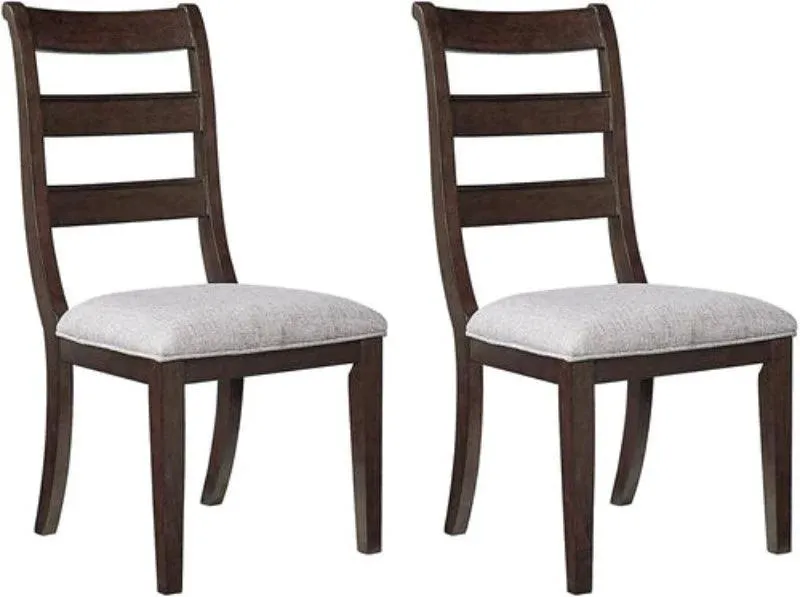 Modern Traditional Cushioned Dining Chair (Set of 2, Walnut Finish)