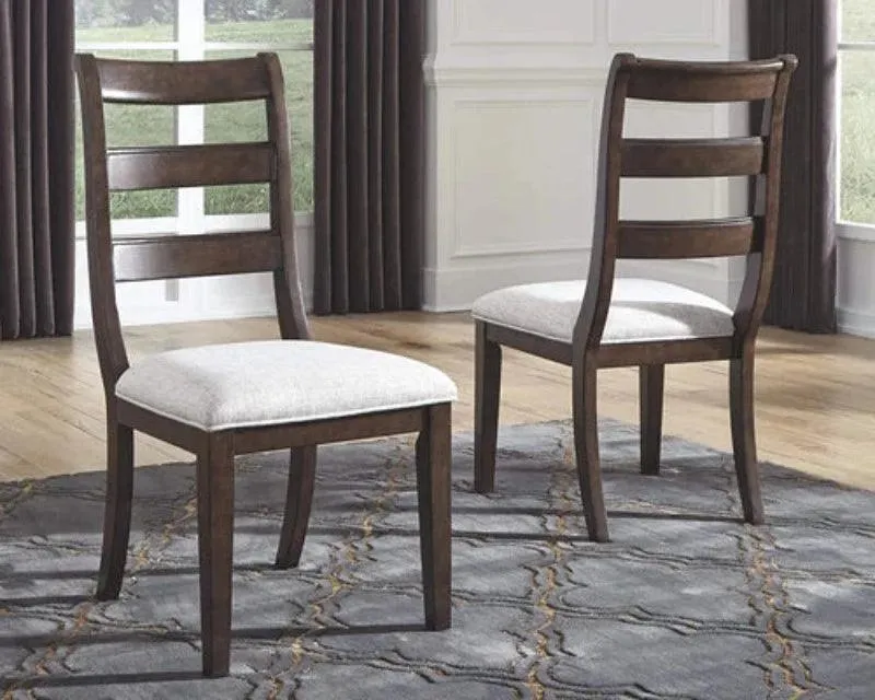 Modern Traditional Cushioned Dining Chair (Set of 2, Walnut Finish)